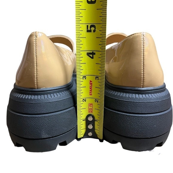 Katy Perry The Geli Combat Mary Jane Lug Sole Beige Shoes Size 7.5M - Like New - Picture 6 of 10